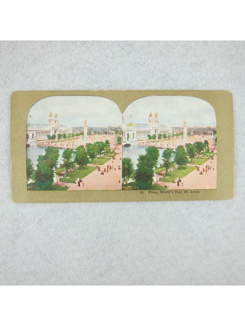 Antique 1904 St. Louis World's Fair Louisiana Purchase Stereoview Plaza RARE